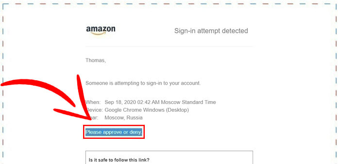 нажать по тексту approve or deny в письме нажать по тексту approve or deny в письме