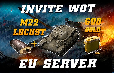 Invite-link for EU WoT server (March 2021): M22 Locust + 600 Gold